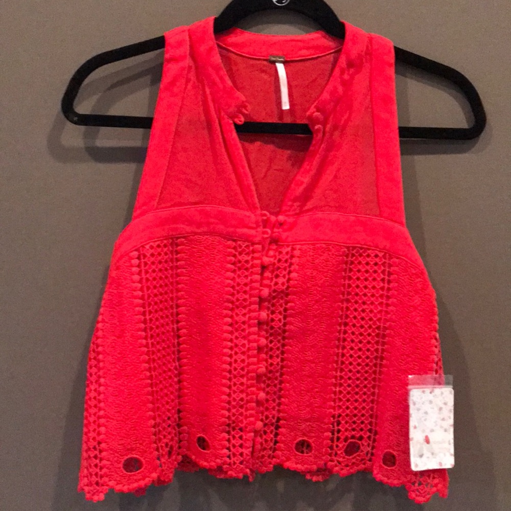 Brand new with tags red Free People tank size XS